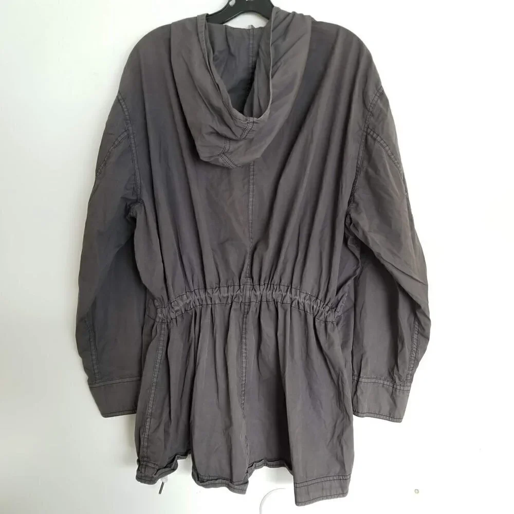 Free People Poplin Lace Pullover Hooded Jacket Sm